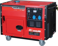 Бензиновый генератор Амперос LT7500CLE стартер в кожухе с АВР для газового котла фото