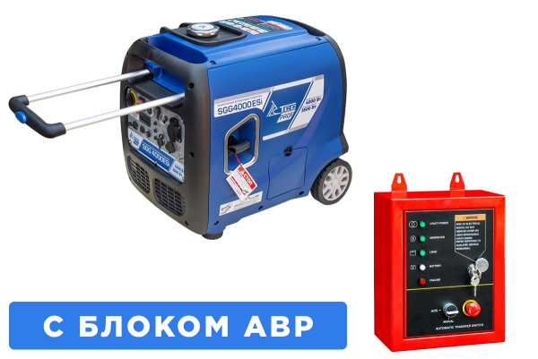 Бензиновый инверторный генератор ТСС SGG 4000ESi с блоком АВР фото