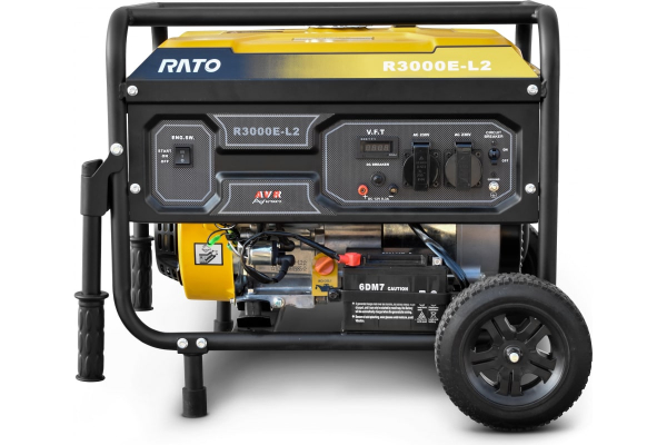 Бензиновый генератор RATO R3000E-L2W электростартер + колесный комплект для газового котла фото