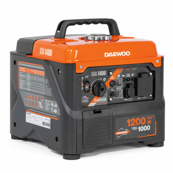 Бензиновый инверторный генератор DAEWOO GDA 1400i переносной фото