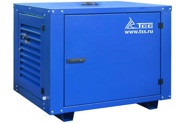 Бензиновый генератор ТСС SGG 9000E3LA в кожухе МК-1.1 уличный фото