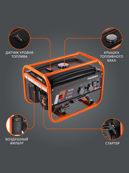 Бензиновый генератор PATRIOT GRS 3500 синхронный фото