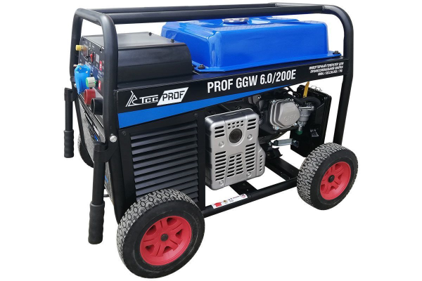 Бензиновый сварочный генератор ТСС PROF GGW 6.0/200E (MMA/TIG/Cellulose) портативный фото