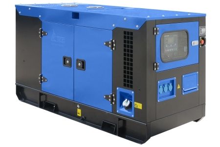 Дизельный генератор ТСС ЭД-12-Т400 с АВР в шумозащитном кожухе на прицепе фото
