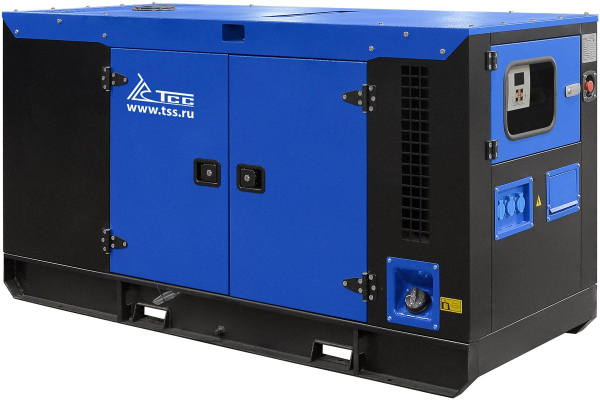 Дизельный генератор ТСС ЭД-24-Т400 с АВР в шумозащитном кожухе на прицепе 025281 на шасси фото