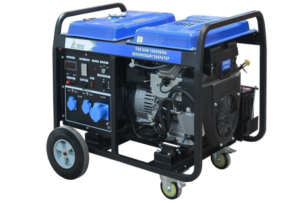 Бензиновый генератор ТСС SGG 10000EHA в кожухе МК-2.1 стационарный фото