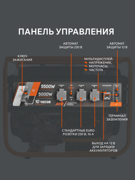 Бензиновый генератор PATRIOT GRS 6500 E фото