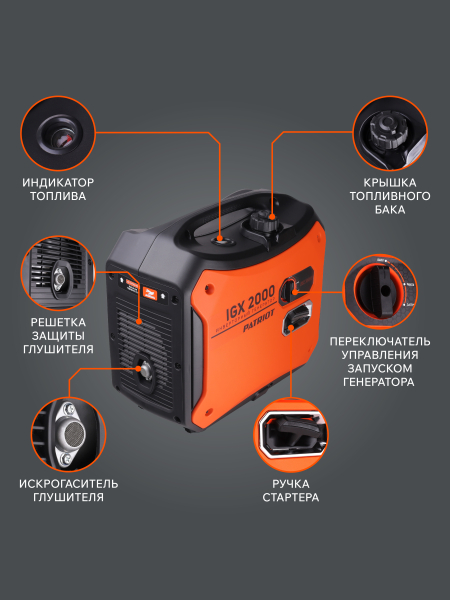 Бензиновый инверторный генератор PATRIOT iGX 2000 переносной фото