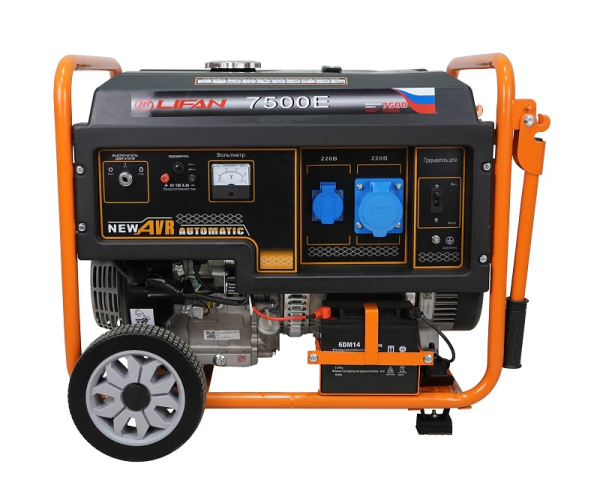 Бензиновый генератор Lifan 7 GF-4 (LF7500E) для газового котла фото