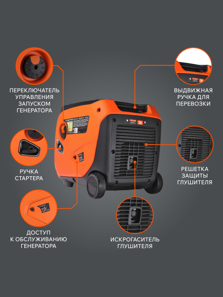 Бензиновый инверторный генератор PATRIOT iGX 4000 W для газового котла фото